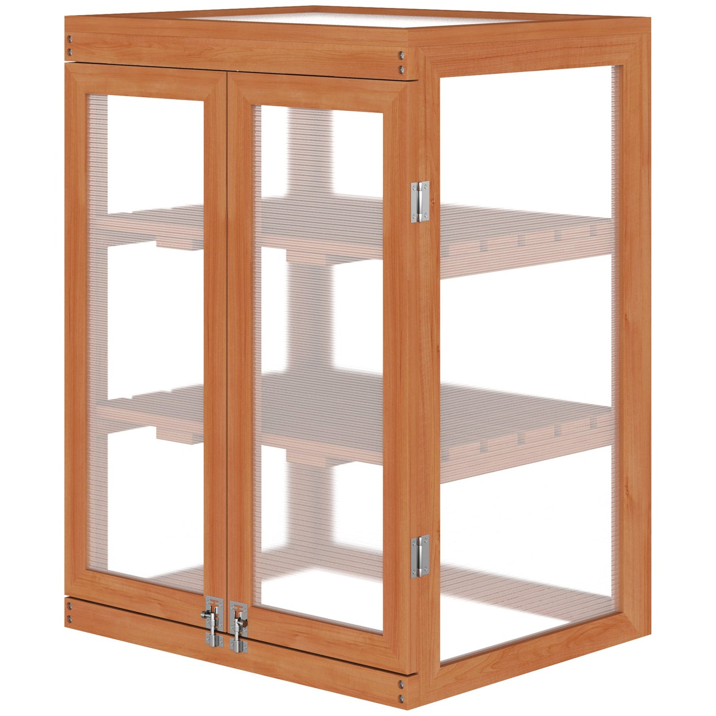 Outsunny Garden 3-Tier Greenhouse Cold Frame Plant Storage Shelf Opening Top