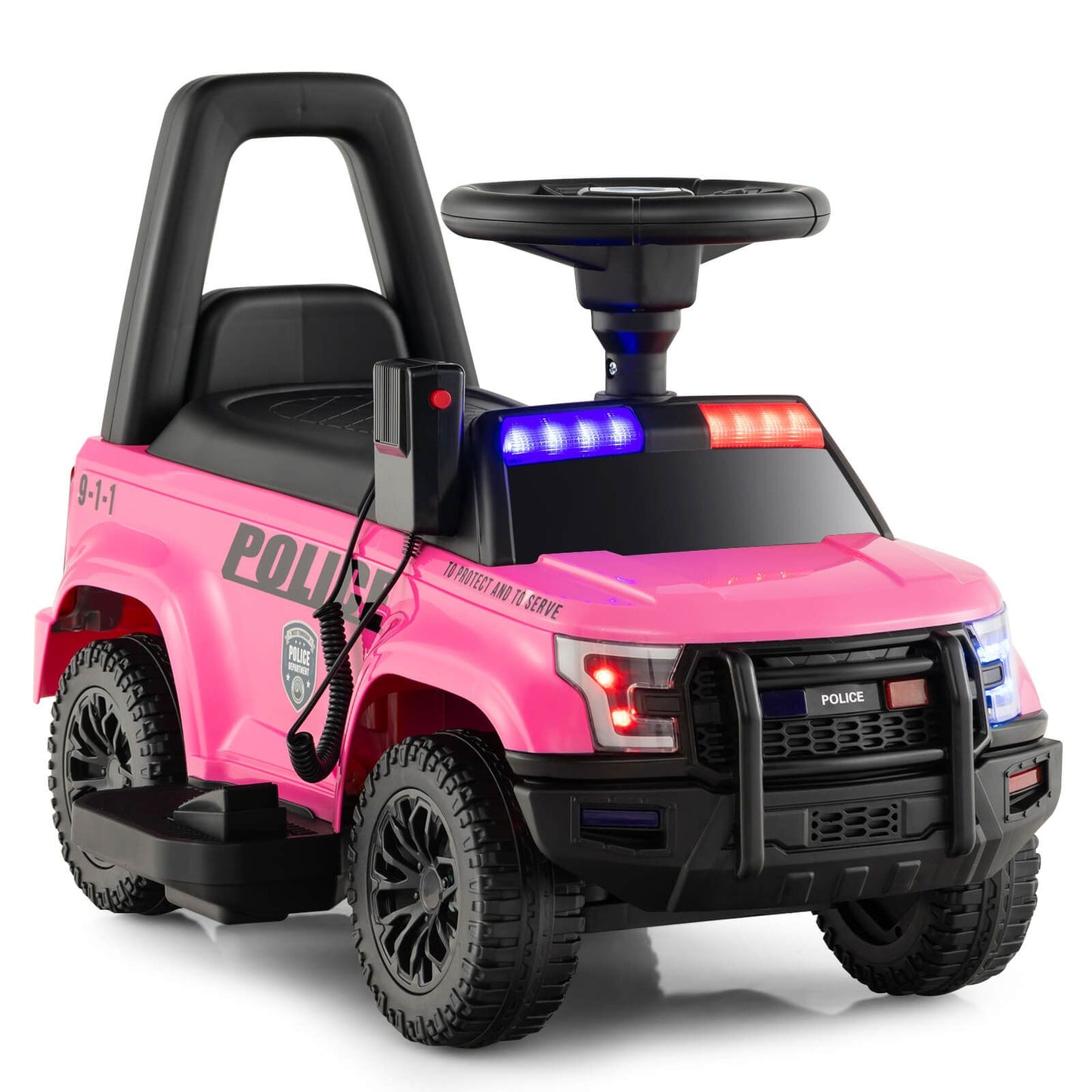 6V Kids Ride on Police Car with Side Megaphone