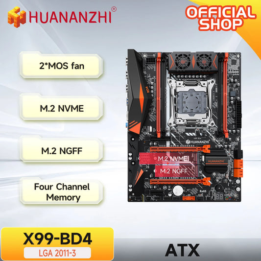 X99 BD4 LGA 2011-3 XEON X99 Motherboard Supports Intel E5 2640 2666 2670 2696 2678 V3 V4 DDR4 RECC NON-ECC NVME NGFF