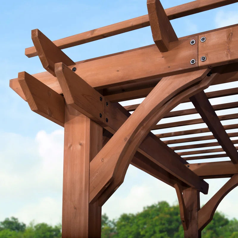 Cedar Wood Pergola 4.3M X 3M (14Ft X 10 Ft)