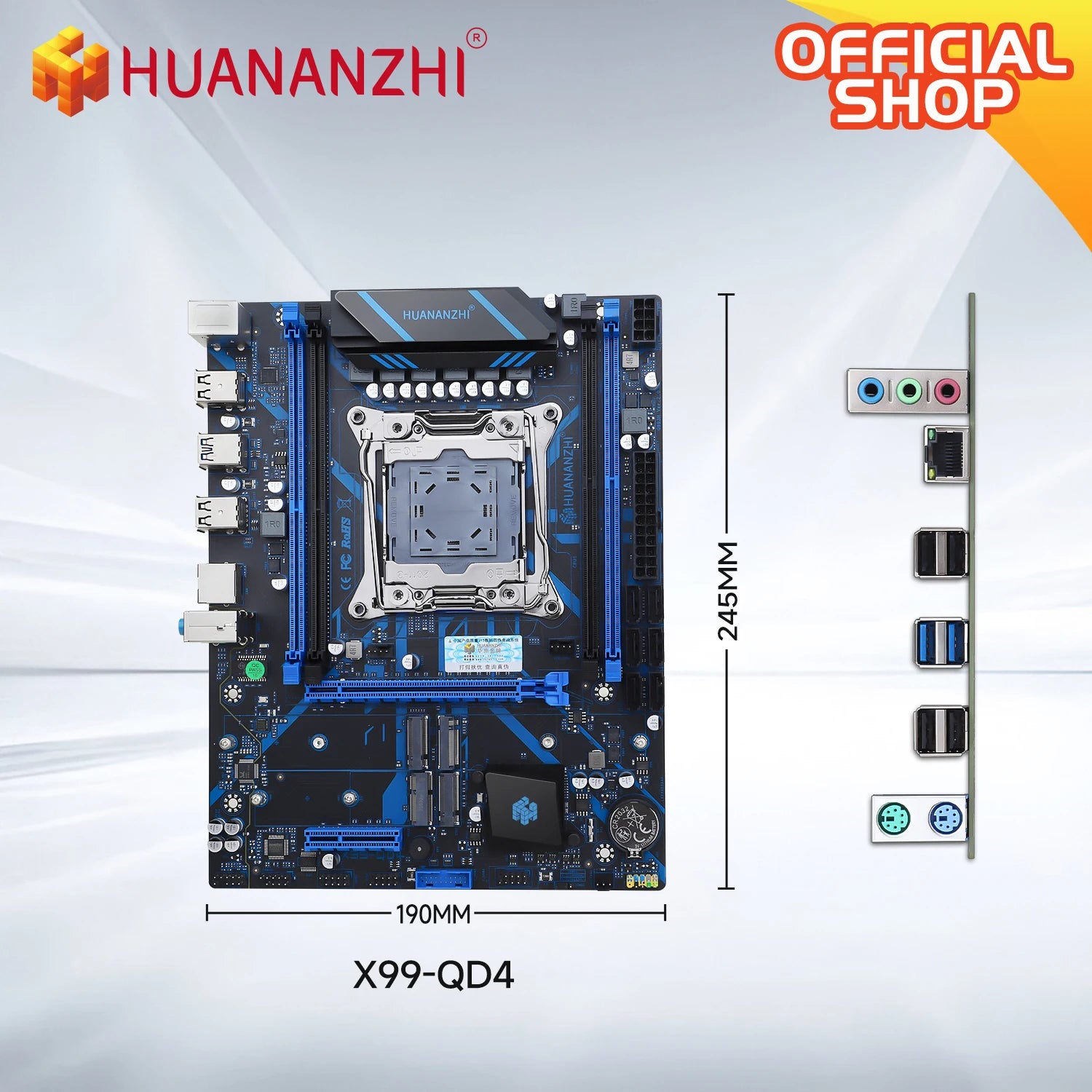 X99 QD4 LGA 2011-3 XEON X99 Motherboard Intel E5 2640 2666 2670 2696 V3 V4 Support DDR4 RECC NON-ECC Memory NVME SATA