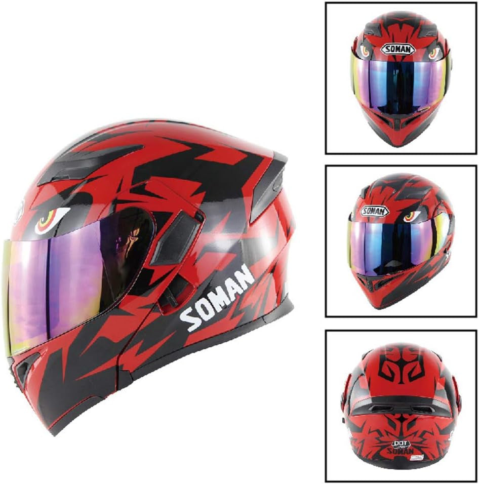 Motorcycle Helmet Flip up Face Built in Sunglasses anti Crash Downhill Motorbike Helmets off Road Motorcycle Helmets ECE and DOT