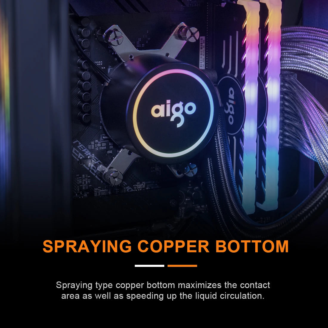 Water Cooler CPU Cooling Computer RGB Water Cooling Heatsink Integrated CPU Cooler Fan Radiator LGA 1700/1151/2011/AM3+/AM4