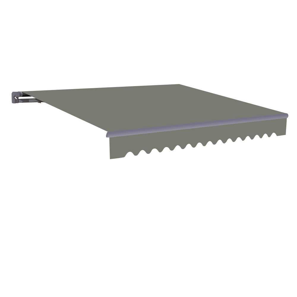 2X1.5M Patio Awning Manual Garden Canopy Sun Shade Retractable Shelter Grey UK