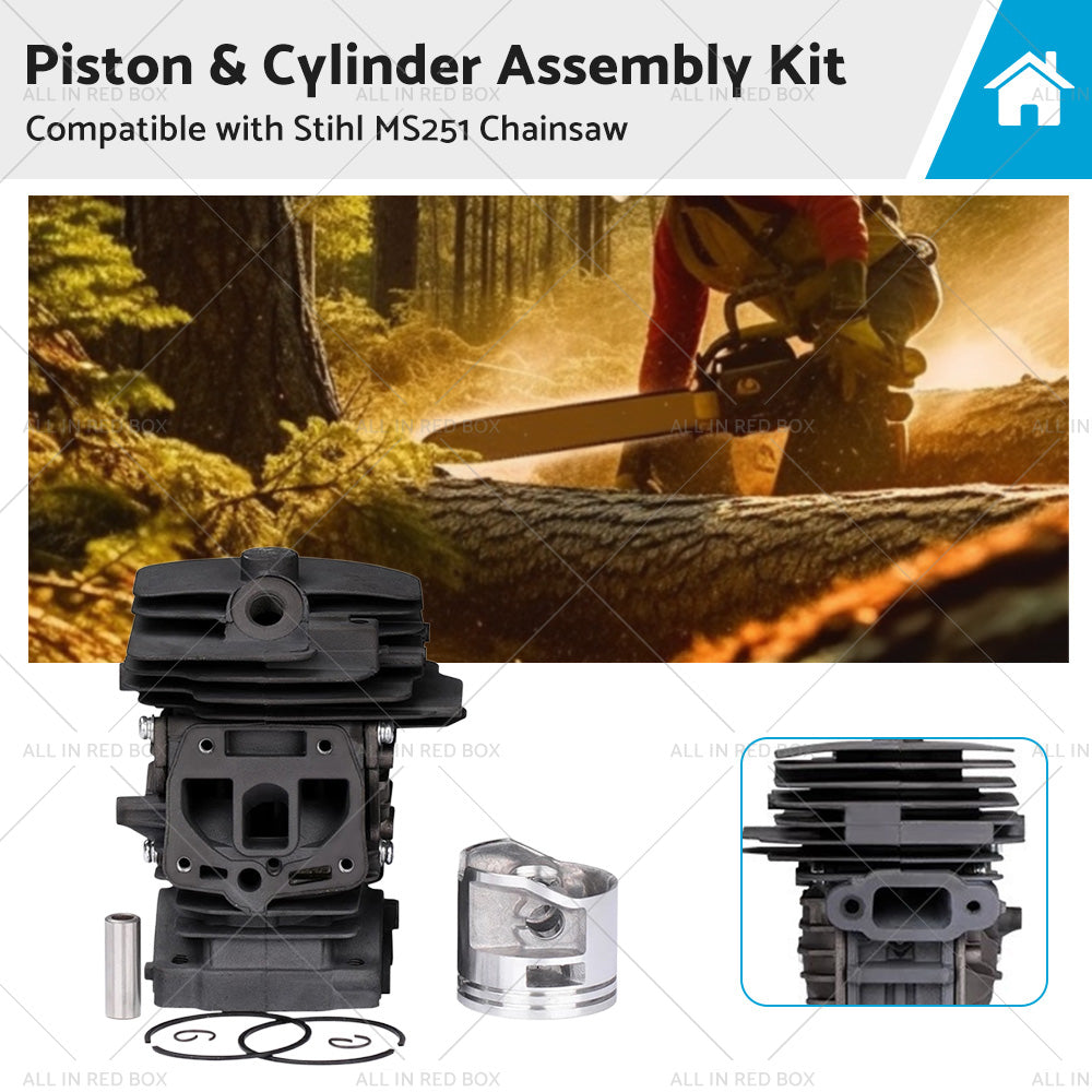 Piston  and  Cylinder Kit 44mm 1143 020 1207 Suitable For Stihl MS251 Chainsaw