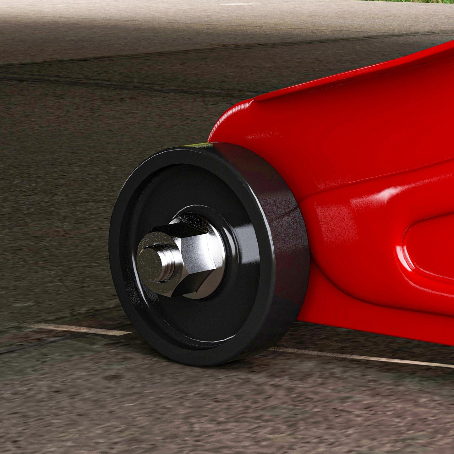 HOMCOM 2 Tonne Hydraulic Car Jack, Low Profile Jack for Car, Trailer, Garage, Tyre Repair in Red